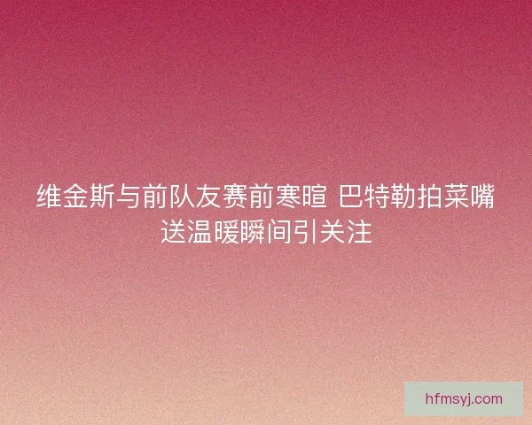 维金斯与前队友赛前寒暄 巴特勒拍菜嘴送温暖瞬间引关注